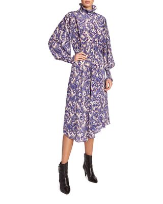 Étoile Isabel Marant + Yescott Printed High-Neck Midi Dress