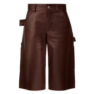 Bottega Veneta + Knee-Length Leather Shorts