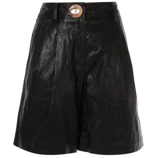 Rejina Pyo + Faux-Leather Shorts