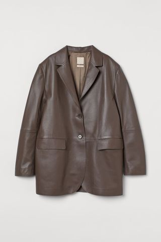 H&M + Leather Blazer