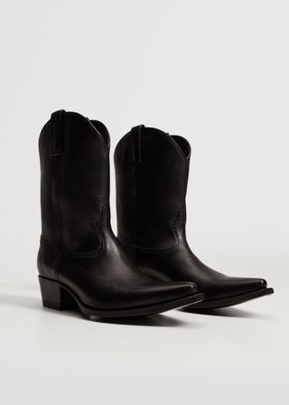 Mango + Leather Cowboy Ankle Boots - Women | Mango United Kingdom