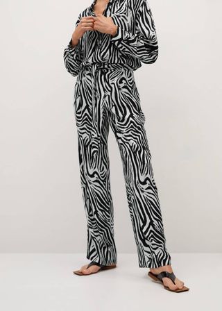 Mango + Zebra Print Trousers