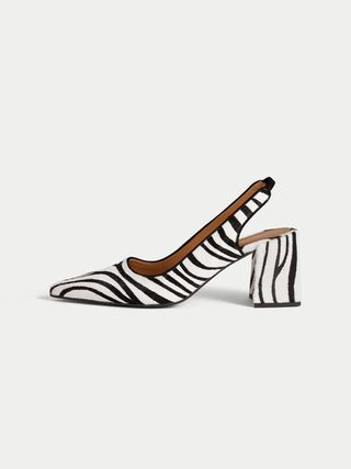 Jigsaw + Alford Zebra Heeled Shoe | Black