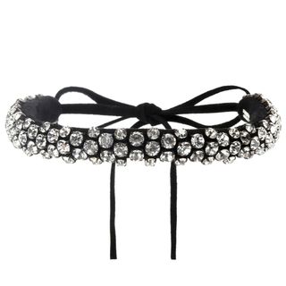 Isabel Marant + Crystal Leather-Tie Choker