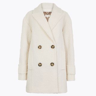 Marks and Spencer + Double-Breasted Bouclé Coat