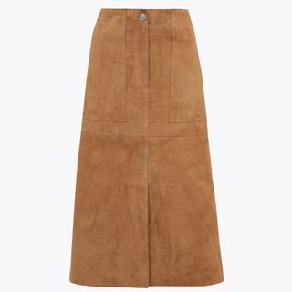 Marks and Spencer + Suede A-Line Midi Skirt