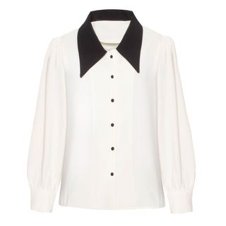 Pixie Market + Marie Pointed Collar Blouse
