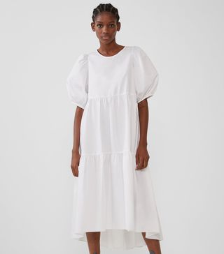 Zara + Ruffled Poplin Dress