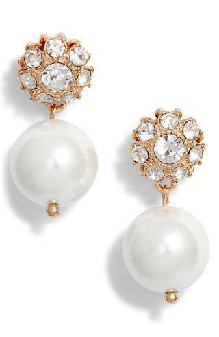Rachel Parcell + Imitation Pearl Drop Earrings