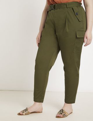 Eloquii + Sateen Cargo Pant