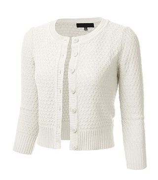Floria + 3/4 Sleeve Knit Cropped Cardigan