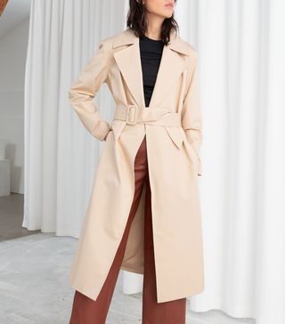 & Other Stories + Belted Cotton Twill Trenchcoat