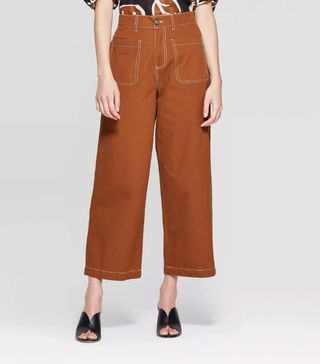 Who What Wear x Target + Wide Straight Leg Ankle Length Pants