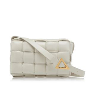 Bottega Veneta + Intrecciato Patent-Leather Shoulder Bag