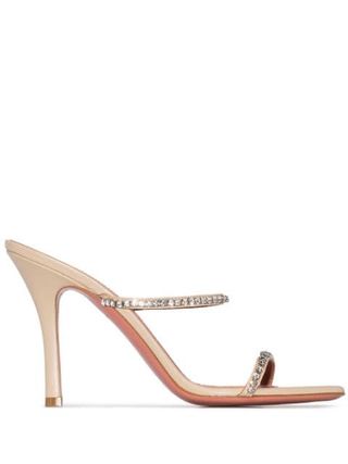 Amina Muaddi + Browns Gilda 95mm Crystal-Embellished Sandals