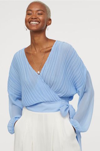 H&M + Pleated Blouse