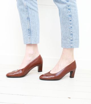 Vintage + French '80s Brown Heels