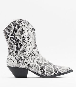 Nasty Gal + Snake the Risk Faux Leather Western Boots