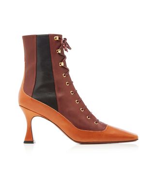 Manu Atelier + Duck Color-Block Leather Ankle Boots