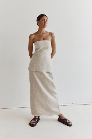 Dissh + Roberts Natural Linen Skirt