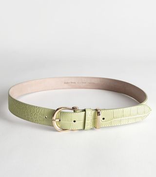 & Other Stories + Croco Leather Belt