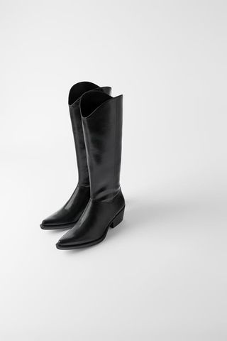 Zara + Heeled Cowboy Boots