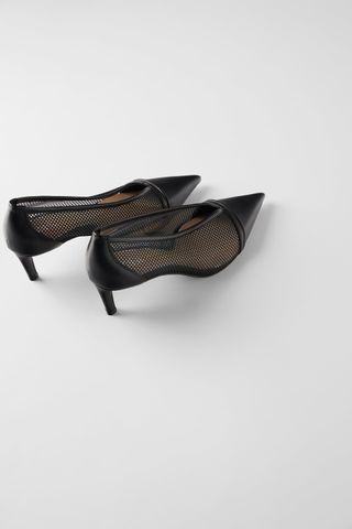 Zara + Mesh High Heel Shoes