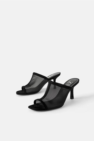 Zara + Mesh Heeled Sandals