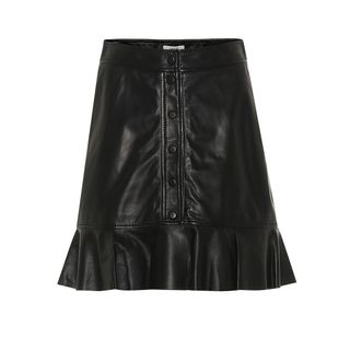 Ganni + Leather Skirt