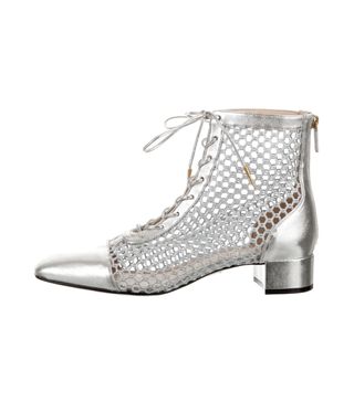 Christian Dior + Naughtily-D Metallic Leather Ankle Boots