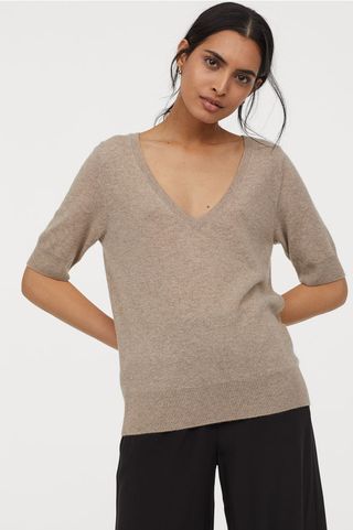 H&M + V-neck Cashmere Sweater