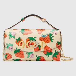Gucci + Zumi Strawberry Print Mini Bag