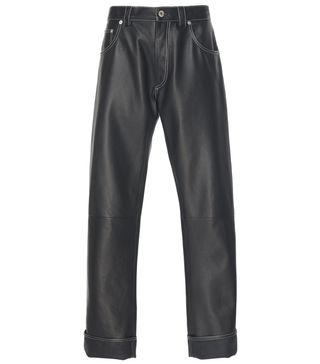 Loewe + Leather Straight-Leg Pants