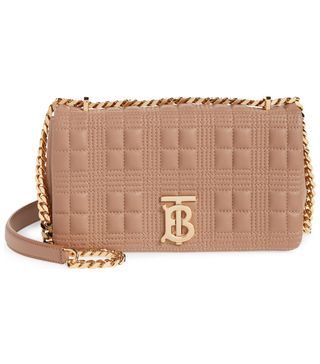 Burberry + Small Lola Quilted Check Lambskin Bag