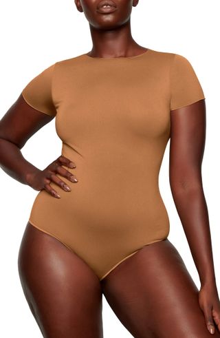 Skims + Essential T-Shirt Thong Bodysuit