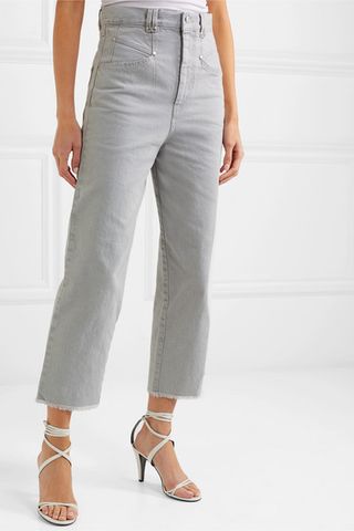 Isabel Marant + Daliska Cropped High-Rise Straight-Leg Jeans