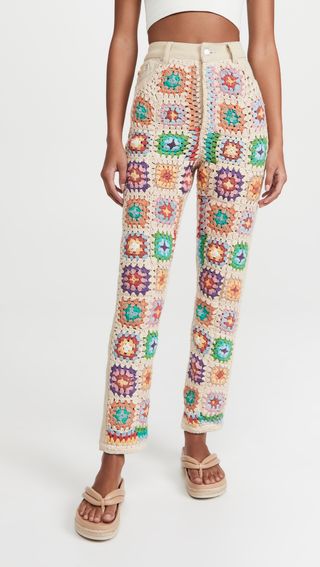 Free People + Crochet Zuri Mom Jeans