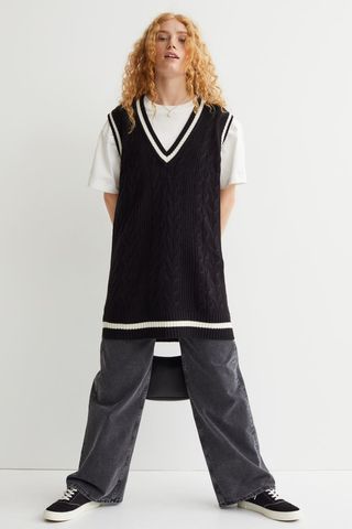 H&M + Knit Sweater Vest Dress