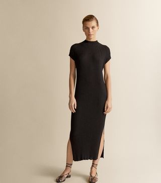 Massimo Dutti + Ribbed High Neck Dress