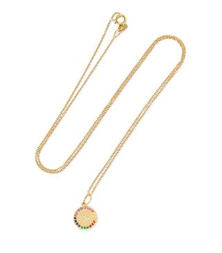 Andrea Fohrman + Full Moon 18-Karat Gold Multi-Stone Necklace