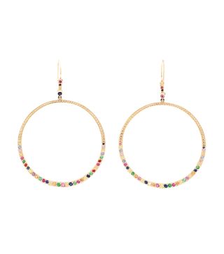 Andrea Fohrman + Large Multi Color Hoop Earrings
