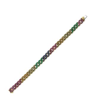 Sydney Evan + Gold & Rainbow Small Link Bracelet