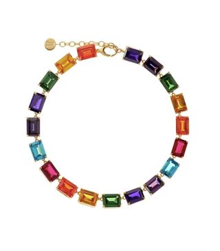 Judith Leiber + Rainbow Gem Collet Necklace