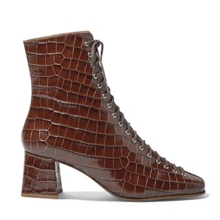 By Far + Becca Glossed Mock Croc Boots