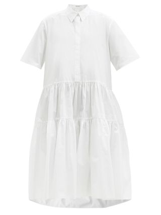 Cecilie Bahnsen + Edition Primrose Tiered Cotton-Poplin Shirt Dress