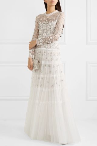 Needle & Thread + Ruffled Embellished Tulle Gown