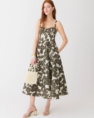 J.Crew + Collection Sweetheart A-Line Dress in Stretch Taffeta