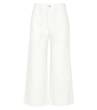 Citizens of Humanity + Eva White Wide-Leg Jeans