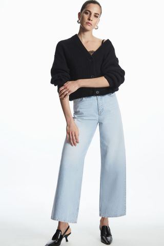 COS + Wide-Leg High-Rise Ankle-Length Jeans