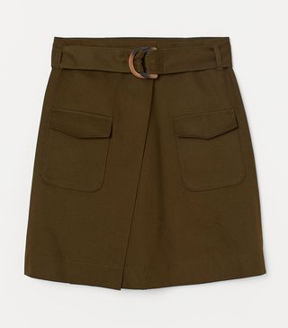 H&M + Utility Wrapover Skirt